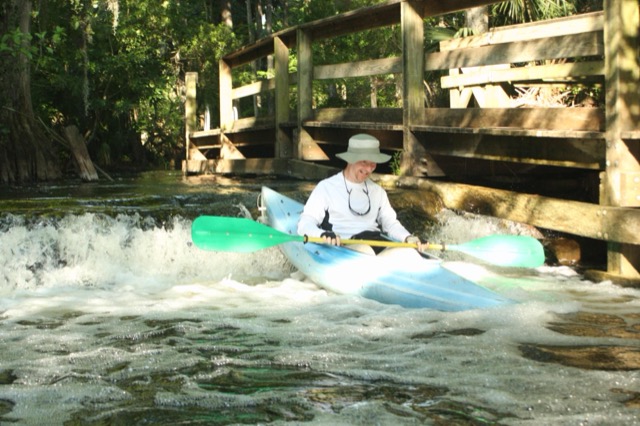 Jack kayaking on a river in Florida